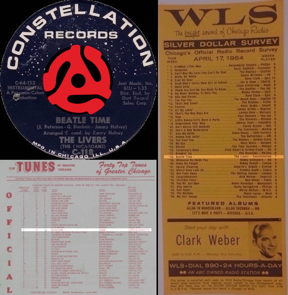 Beatle Time - The Livers | Top Tunes Of Greater Chicago April 27, 1964 | WLS Silver Dollar Survey April 17, 1964